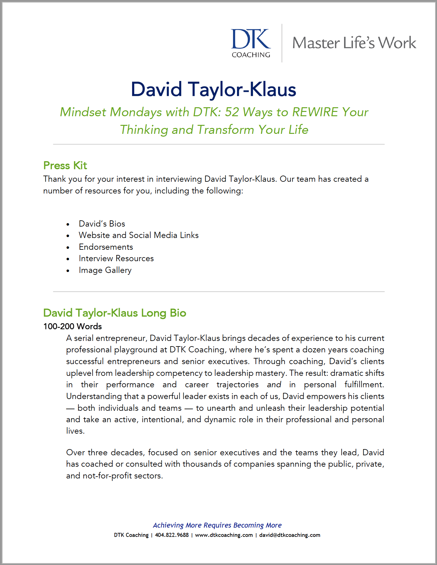 Press Kit for David Taylor-Klaus - 2020-07-23